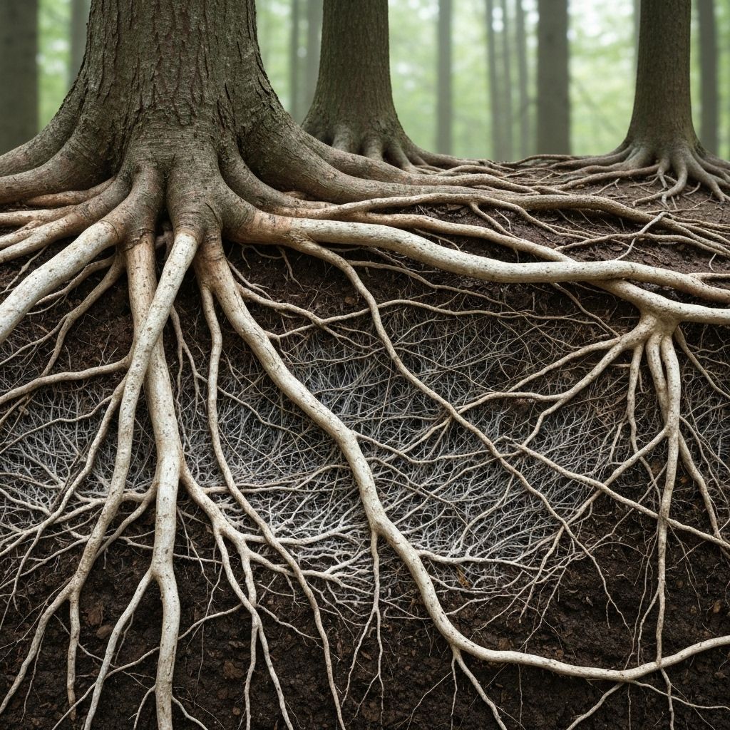 Mycelial network illustration